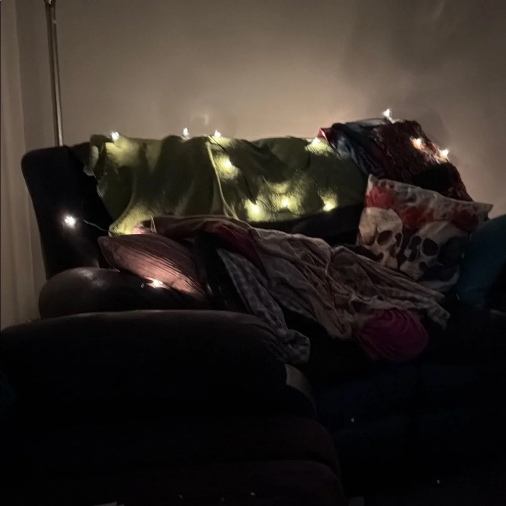 Chic Wall Art and Ambient Lighting